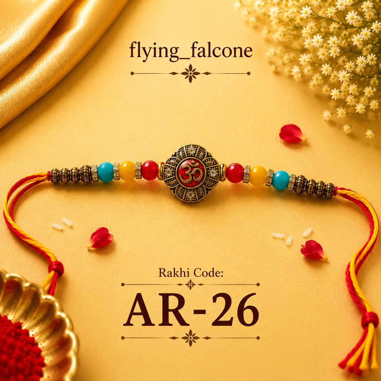 AR-26  |  Premium Om Designer Rakhi
