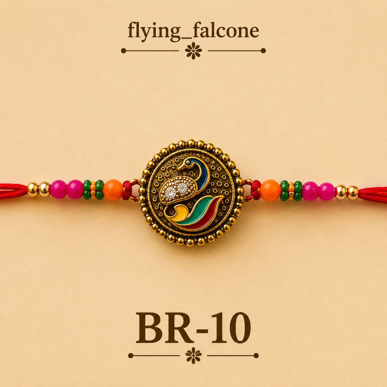 Peacock Designer Rakhi – BR-10