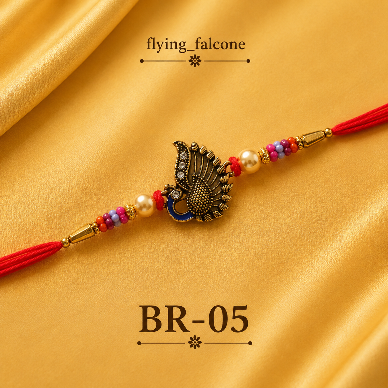 BR-05 Peacock Rakhi