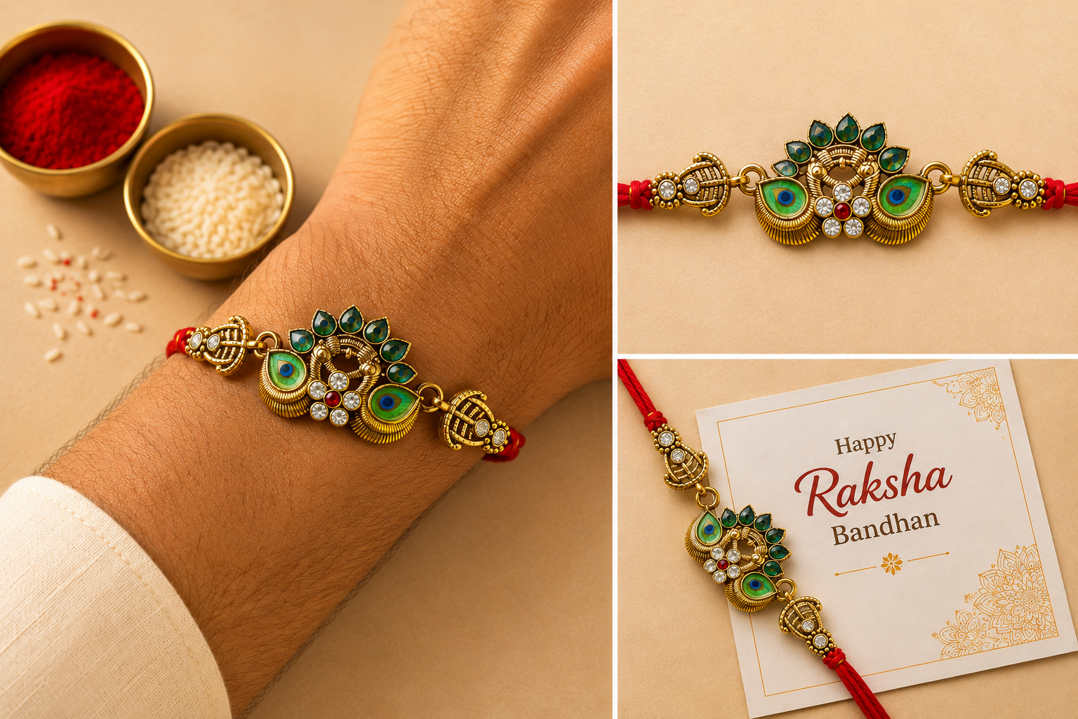 Peacock Designer Rakhi – BR-16 — image 2