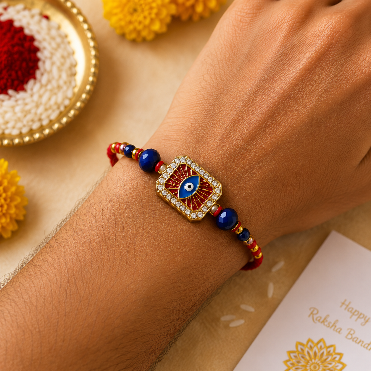 NR-09 Evil Eye Protection Rakhi — image 1