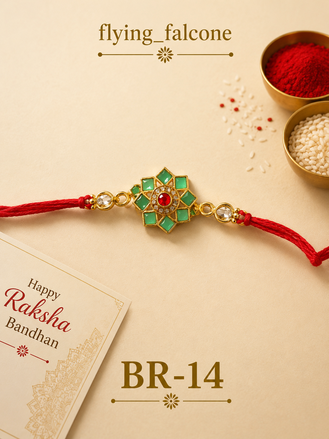 Elegant Floral Designer Rakhi – BR-14