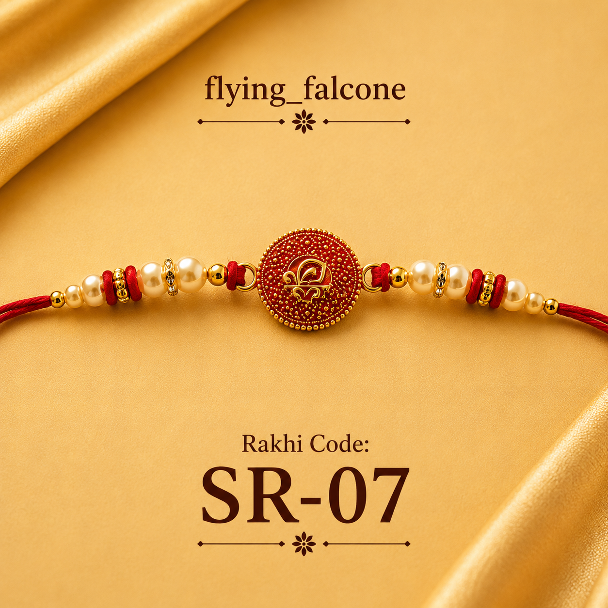 SR-07 Divine Pearl Designer Rakhi