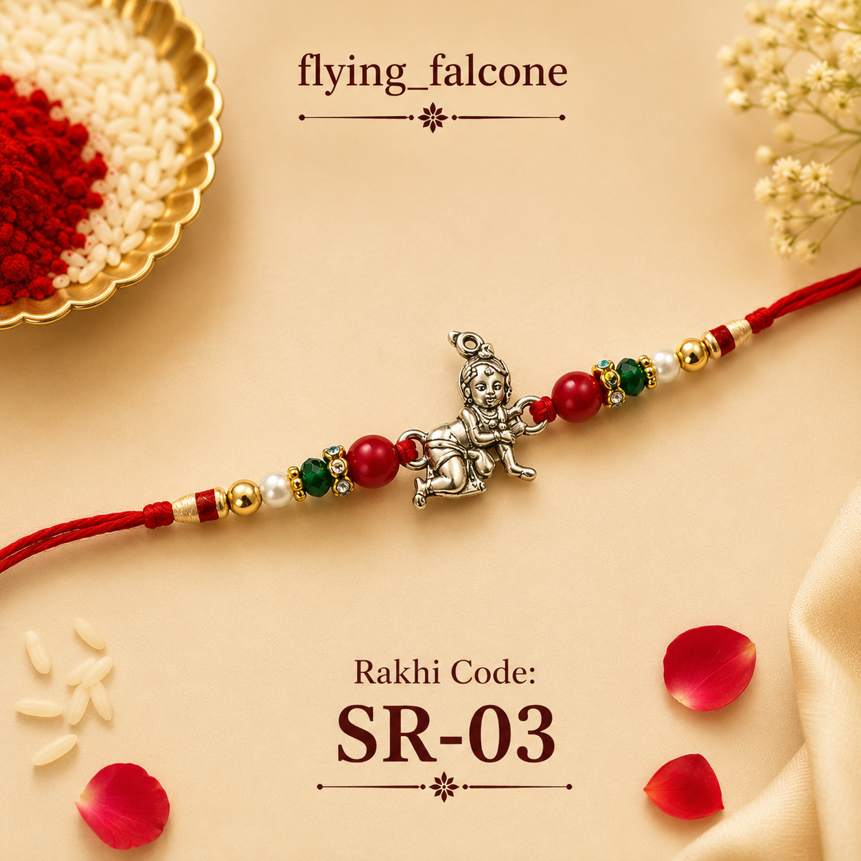 SR-03 | Premium Bal Krishna Designer Rakhi 