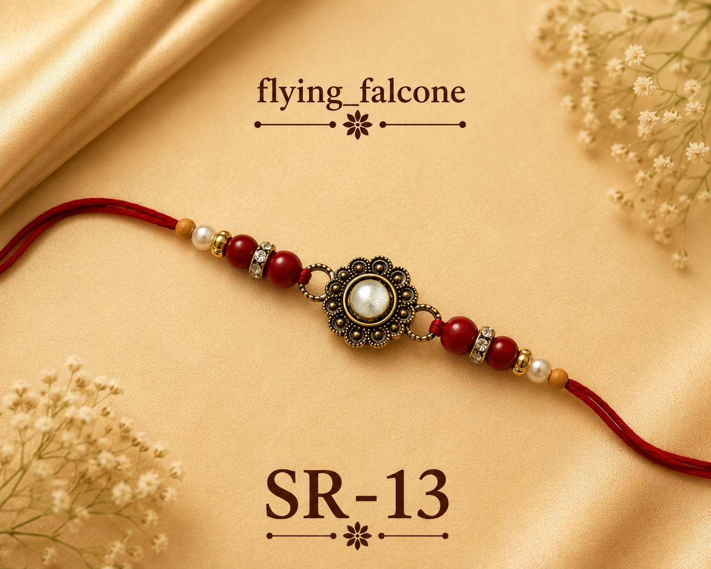 SR-13   Designer Pearl Rakhi 