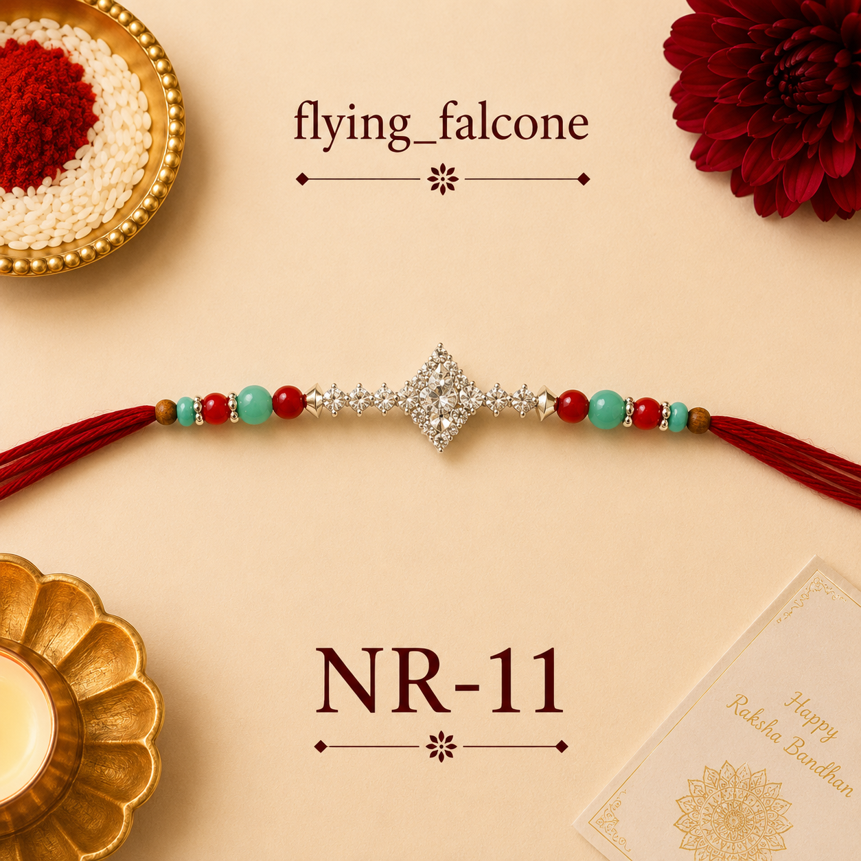 NR-11 – Silver Diamond Rakhi